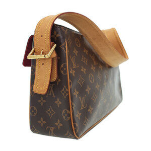 Louis Vuitton Brown Semi Viva Bag Leather Cite Monogram Shoulder